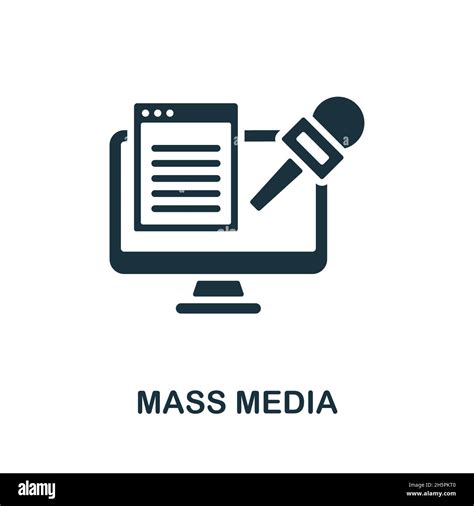 Mass Media Icon Monochrome Sign From Human Rights Collection Creative