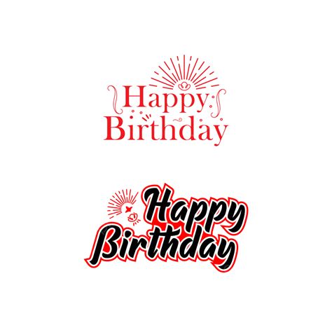 Happy Birthday Typography Vector Png Images Birthday Typography Design