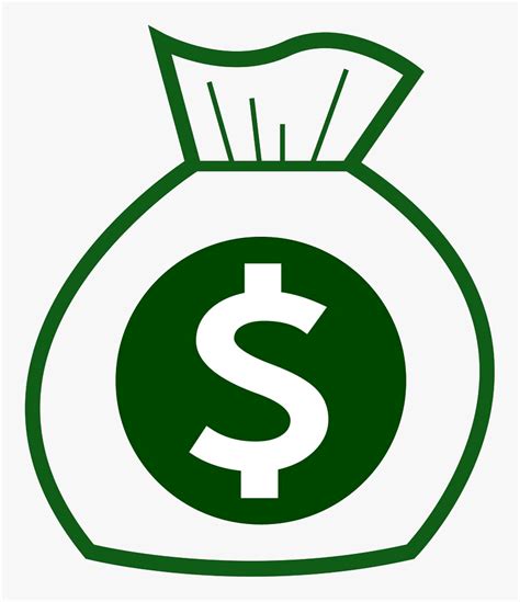 Dollar Sign Bag Clipart, HD Png Download - kindpng