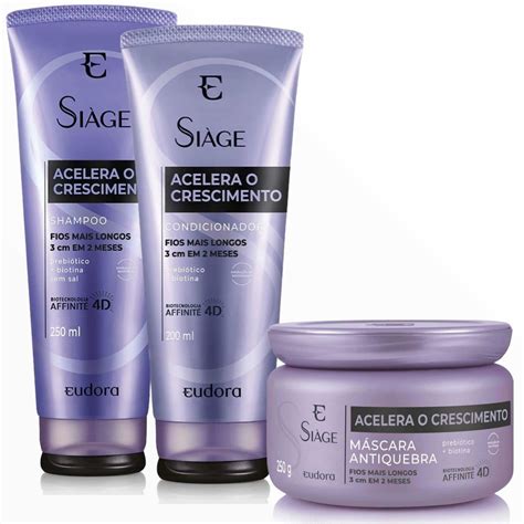 Siàge Acelera Crescimento Shampoo Condicionador Máscara Frete grátis