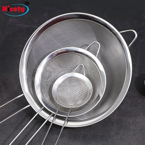 Super Fine Mesh Round Flour Sugar Powder Sifter Stainless Steel Sieve