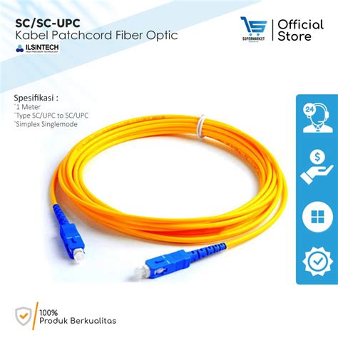 Jual Kabel Patch Cord Patchcord Sc Upc To Sc Upc Simplex Sm Meter