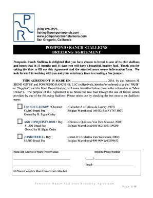 Fillable Online Cooled Semen Transport Agreement March Fax