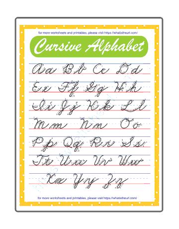 Cursive Alphabet Chart A To Z Pdf - Infoupdate.org