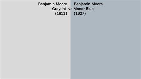 Benjamin Moore Graytint Vs Manor Blue Side By Side Comparison