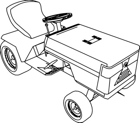 Lawn Mower Coloring Sheet Coloring Pages