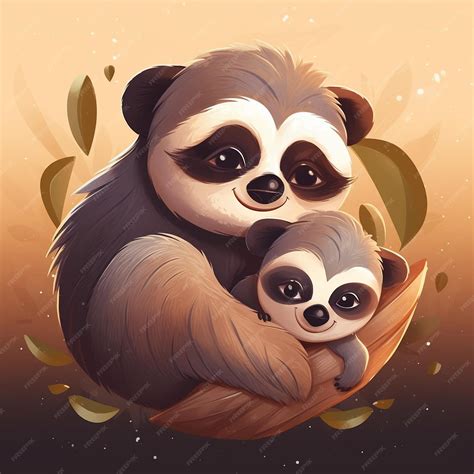 Premium Photo | A poster for a panda bear and her cub.