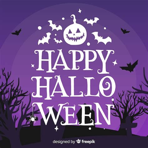 Letras De Feliz Halloween Con Murci Lagos Vector Gratis