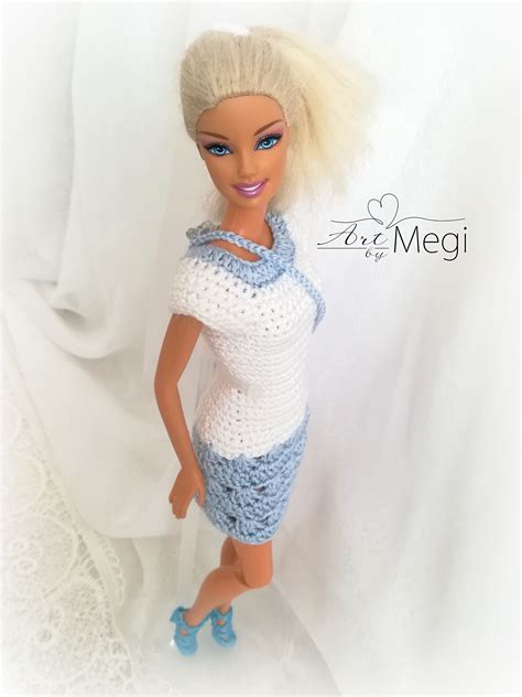 Sukienka Na Szyde Ku Dla Lalki Barbie Dolldress Barbiedoll Crochet