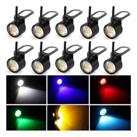 10 Faros Led Ojo De Aguila Focos Tipo Xenon Niebla Auto Moto Meses