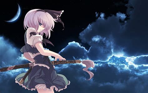 Hd Wallpaper Anime Touhou Sky Youmu Konpaku Wallpaper Flare