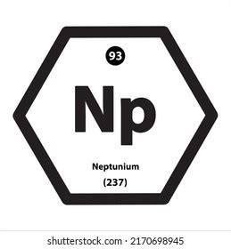 Icon Structure Neptunium Np Chemical Element Stock Vector (Royalty Free ...