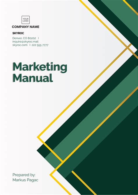 Free Marketing Manual Design Template to Edit Online