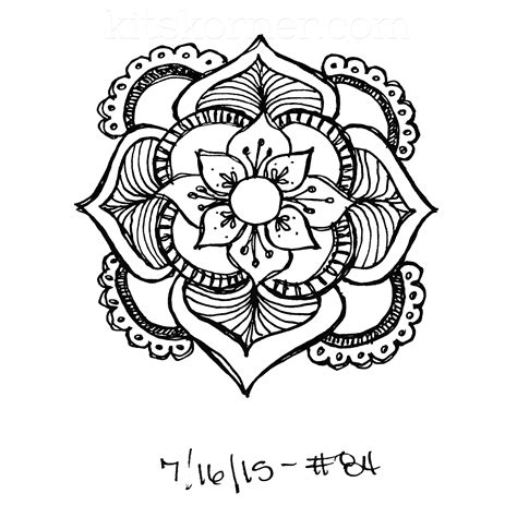 Sketchbook 100 Mandalas Challenge Week 13 Kitskorner