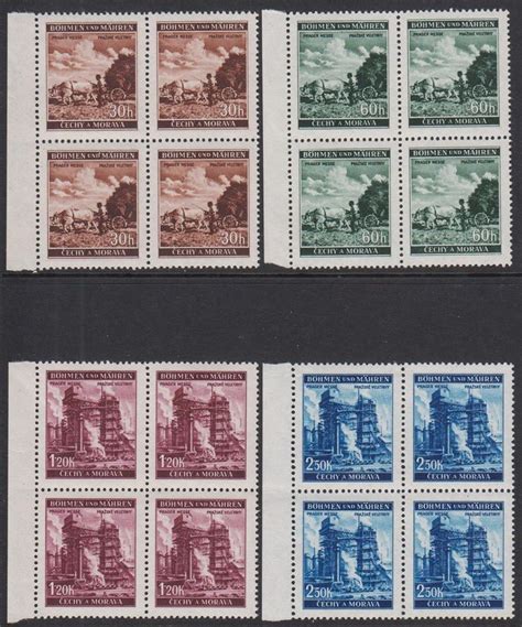 1941 BÖHMEN und MÄHREN Prager Messe complete set in 4 blocks