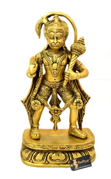 Buy Mahabali Hanuman 12 inches Brass Statue Brass Showpiece Online at ...