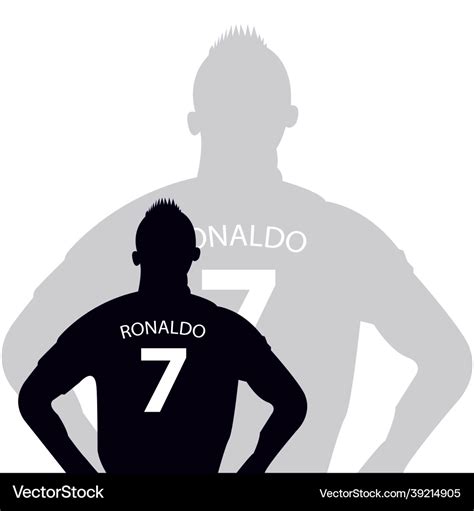 Cristiano Ronaldo Silhouette Black Edition Vector Image