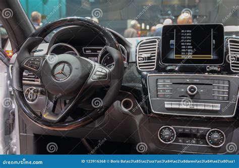 Switzerland Geneva March 8 2018 The Mercedes Benz SUV Interior The