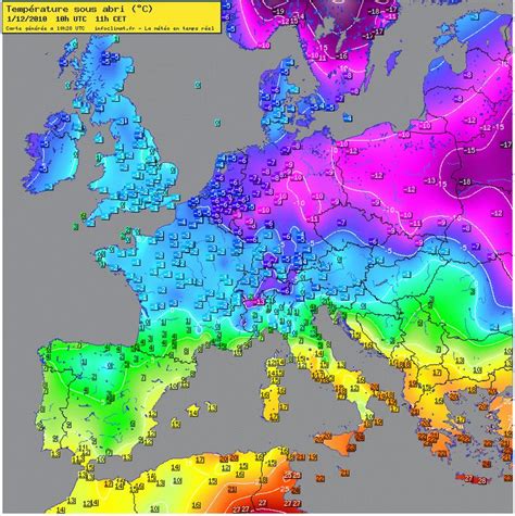 Temperature Map Europe