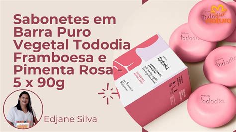 Sabonetes Em Barra Puro Vegetal Tododia Framboesa E Pimenta Rosa 5 X