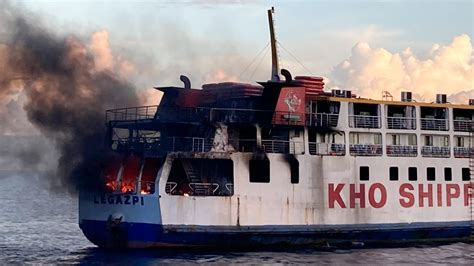 All 120 people on board rescued after Philippine ferry catches fire at