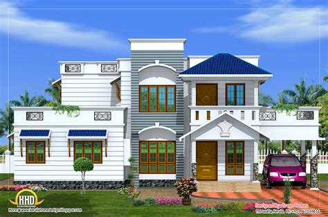 Duplex House Elevation 2200 Sq Ft Kerala Home Design And Floor