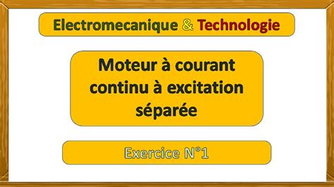 Exercice Corrig Moteur Courant Continu Excitation S Par E