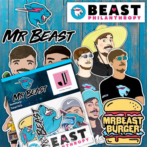 MrBeast Logo Sticker Pack | MrBeast | Laptop Sticker | High Quality ...