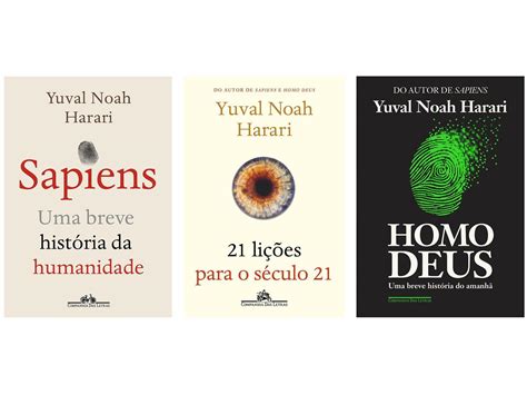 Yuval Noah Harari Livros - Kit Livros Sapiens + Homo Deus + 21 Lições para o Século 21 Yuval Noah ...
