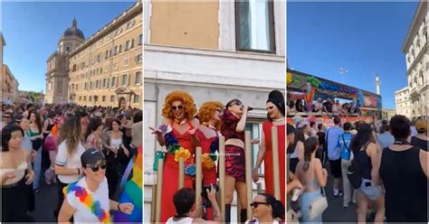 Roma Pride Sfilano Decine Di Migliaia Di Persone Lungo Le Strade Della