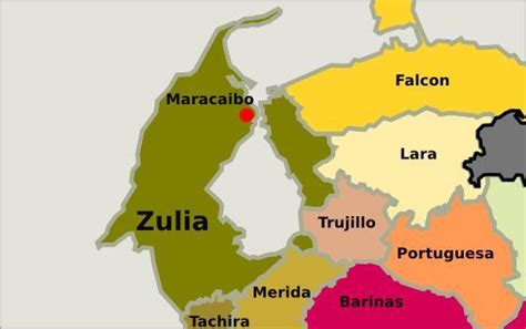 Mapa Del Estado Zulia Ubicando El Folklor Del Estado Brainly Lat