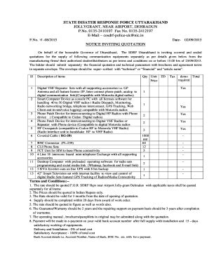 Fillable Online Uttarakhandpolice Uk Gov STATE DISATER RESPONSE FORCE