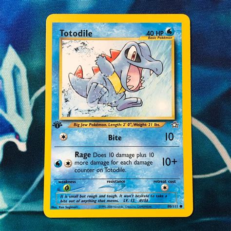 Totodile 80111 1st Edition Neo Genesis Set Pokemon Card Nm Ebay