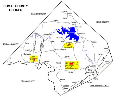 Maps-Comal County, Texas