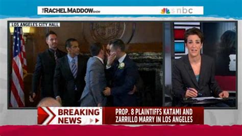 Rachel Maddow Airs Wedding Of Paul Katami And Jeff Zarrillo, Prop. 8 ...