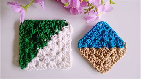 Easy Crochet 2 Tone Granny Square Granny Square Crochet Tutorial Youtube