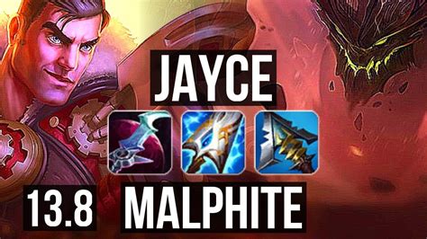 JAYCE Vs MALPHITE TOP 400 Games 11 2 1 Dominating KR Master