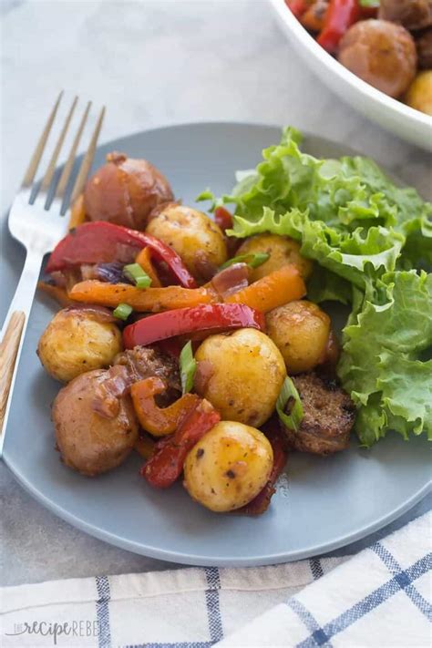 30 Minute Bbq Sausage Peppers And Potato Skillet Recipe