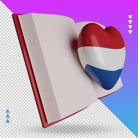 D Dia Mundial Do Livro Bandeira Da Holanda Renderizando A Vista