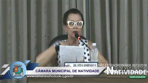 Transmissão ao vivo de Câmara Municipal de Natividade 26 12 2019