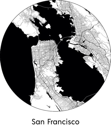 Premium Vector City Map North America United States San Francisco