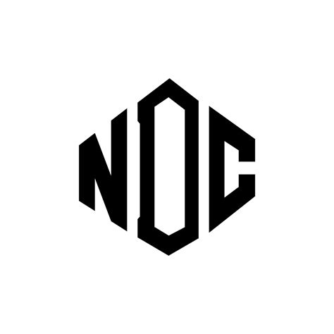 NDC letter logo design with polygon shape. NDC polygon and cube shape ...