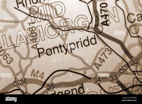 Map of pontypridd hi-res stock photography and images - Alamy