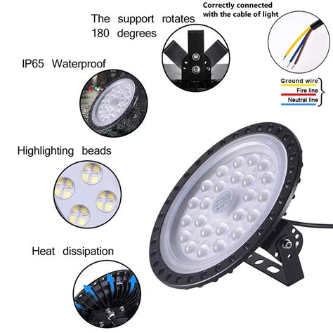 W W W Ufo Led High Bay Lights V V Ac Ultraslim Miner Lamp