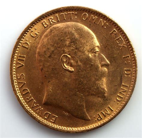 At Auction Great Britain Edward Vii Gold Sovereign Coin