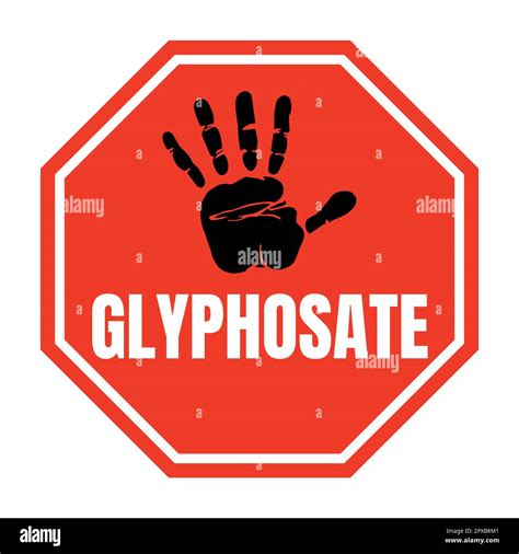 Stop Glyphosate Symbol Icon Stock Photo Alamy