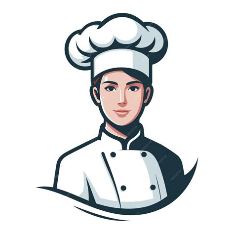 Beautiful Woman Chef Mascot Logo Design Illustration Restaurant