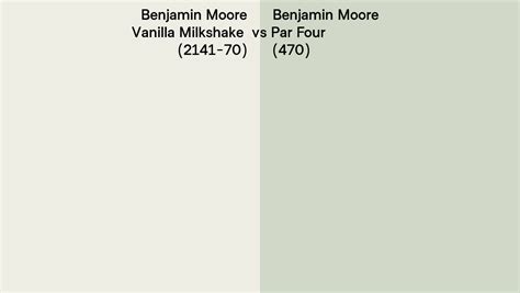 Benjamin Moore Vanilla Milkshake Vs Par Four Side By Side Comparison