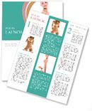 Stunning Female Portrait Sensual Body In Lingerie Posed On Bed Newsletter Template Design ID