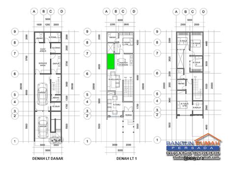 Desain Rumah 5 X 20 M2 Minimalis Tiga Lantai Desain Rumah Online